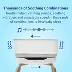 Graco SmartSense Soothing Baby Bassinet - Luna: Canopy, Rocking Base, Folds for Easy Transport and Storage