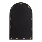 Miroir en bois et métal à arcades, 26 x 42 po (finition bois naturel) : style de ferme transitionnel