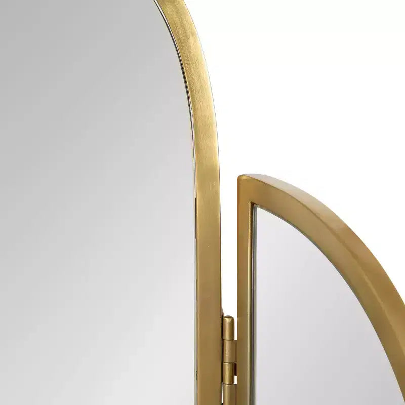 Miroir Arche Trépied Or 28"x28" - Kate & Laurel : Style Moderne, Fixation Murale, Aucun Assemblage Requis