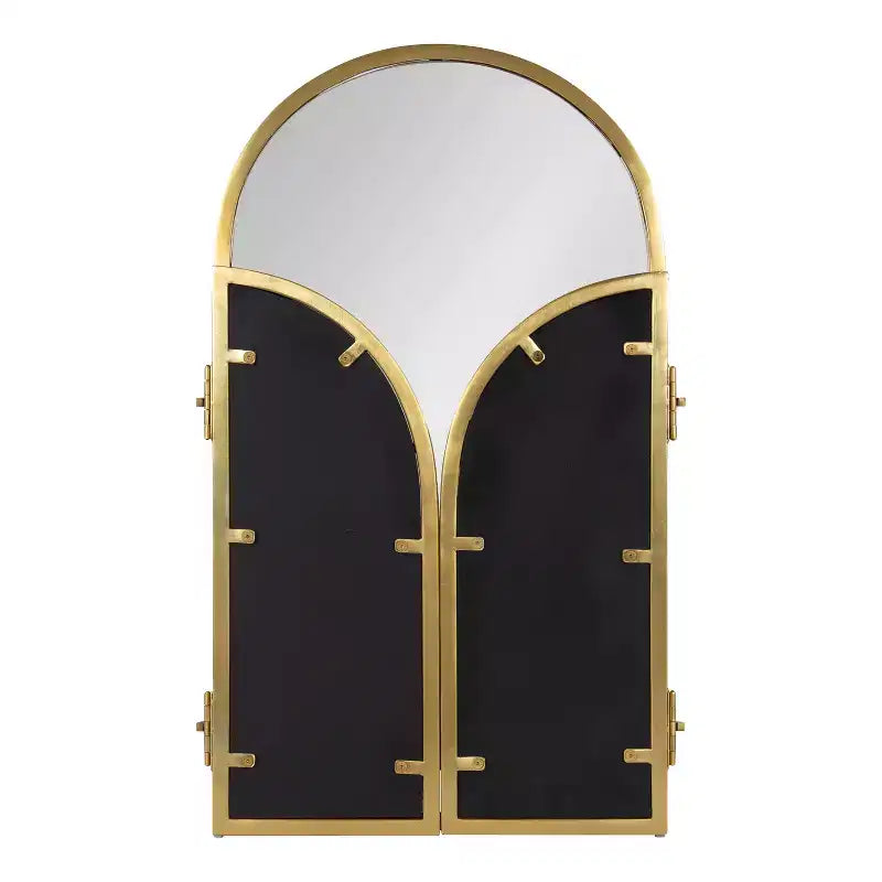 Miroir Arche Trépied Or 28"x28" - Kate & Laurel : Style Moderne, Fixation Murale, Aucun Assemblage Requis