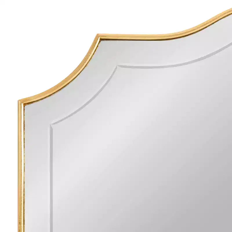 Miroir mural doré arqué de 32 x 28 pouces