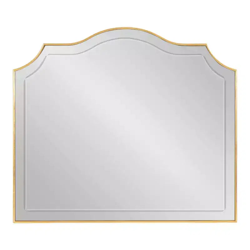 Miroir mural doré arqué de 32 x 28 pouces