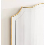 Miroir mural doré arqué de 32 x 28 pouces