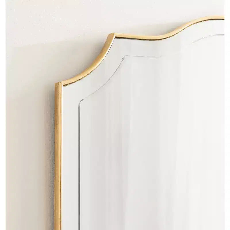 Miroir mural doré arqué de 32 x 28 pouces