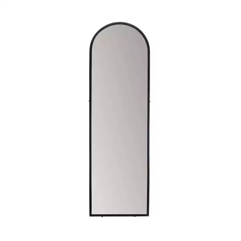 Brewster Aria Black Arched Mirror: 60-in Modern Floor, Metal Frame, Freestanding, 18-in Wide