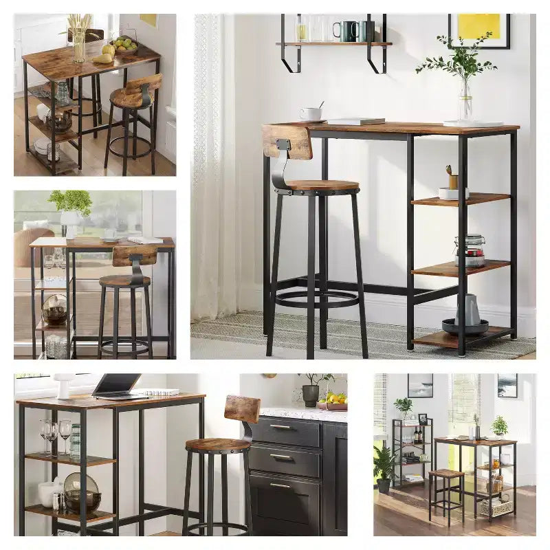 Table de bar, Table haute de bar, Comptoir de bar, Table de bar à café, Table de bar avec rangement, Table de bar de cuisine, Table de cuisine haute, Tables de pub