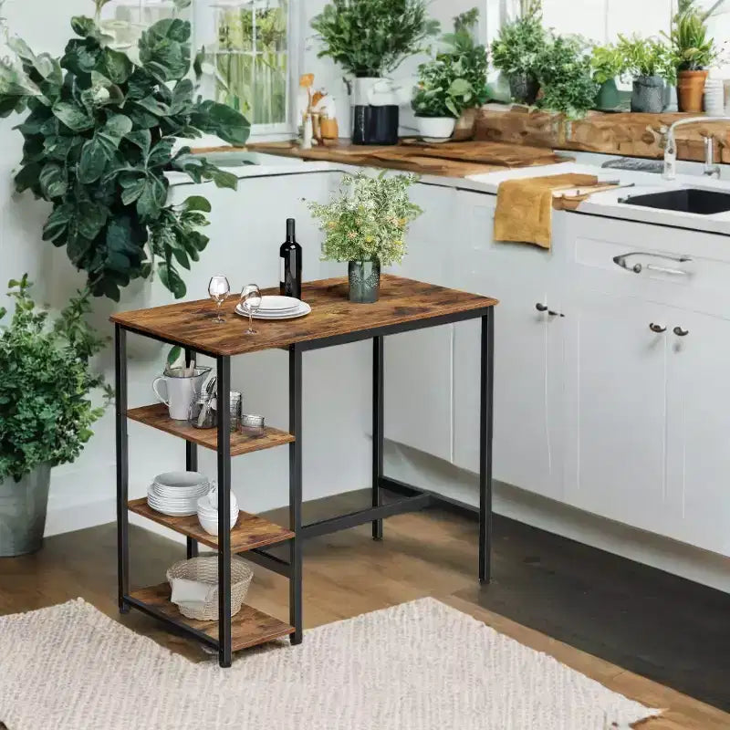 Table de bar, Table haute de bar, Comptoir de bar, Table de bar à café, Table de bar avec rangement, Table de bar de cuisine, Table de cuisine haute, Tables de pub