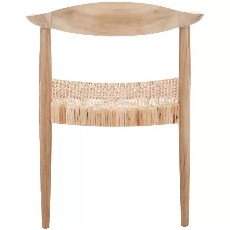 Chaise en rotin tressé, finition naturelle