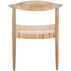 Chaise en rotin tressé, finition naturelle