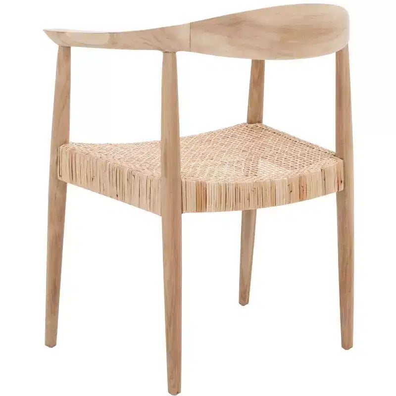 Chaise en rotin tressé, finition naturelle