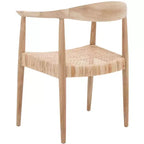 Chaise en rotin tressé, finition naturelle