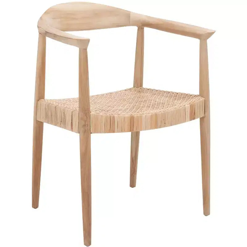 Chaise en rotin tressé, finition naturelle