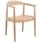 Chaise en rotin tressé, finition naturelle