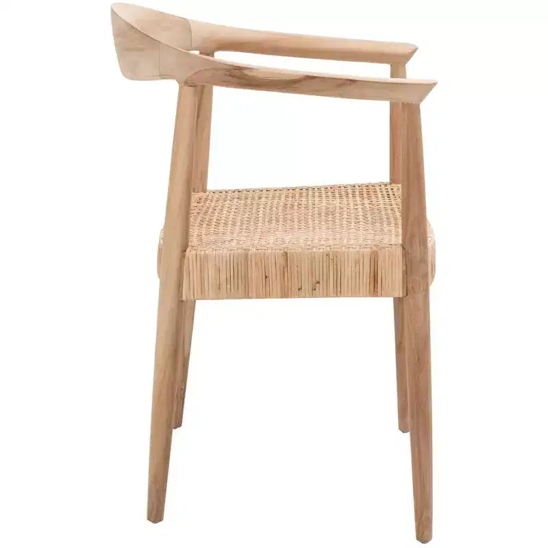 Chaise en rotin tressé, finition naturelle
