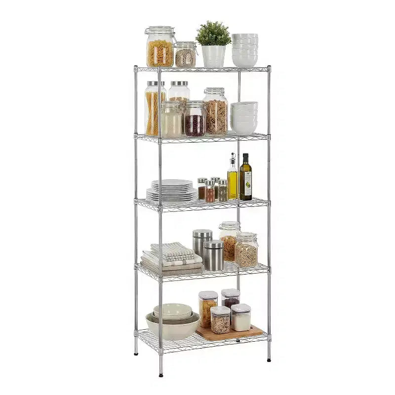 Étagère métallique à 5 niveaux, robuste, en métal, pour garage, organisateur de rangement