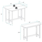 Table console et table à manger convertible pliante en bois massif marron chaud -