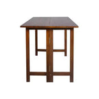 Table console et table à manger convertible pliante en bois massif marron chaud -