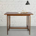Table console et table à manger convertible pliante en bois massif marron chaud -