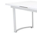 Tables à manger 60-72" blanc laqué : Rectangle extensible épuré pour 6 personnes
