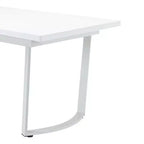 Tables à manger 60-72" blanc laqué : Rectangle extensible épuré pour 6 personnes