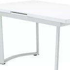 Tables à manger 60-72" blanc laqué : Rectangle extensible épuré pour 6 personnes