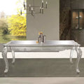 Table de salle à manger rectangulaire de 244 cm (finition champagne) — style élégant, huit places.
