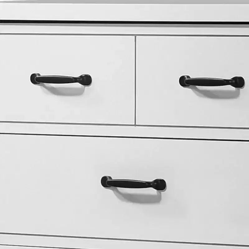 Commode 6 tiroirs blanche 119 cm – : Mobilier de chambre contemporain, design peu encombrant