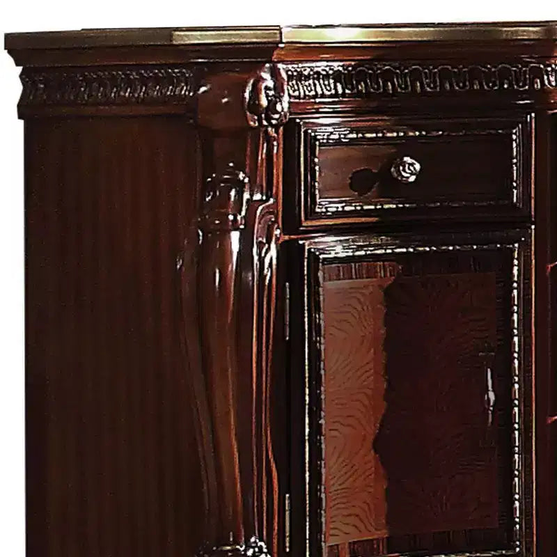 Commode 69 po Chêne Miel - : Style Vintage, 5 Tiroirs et Placards