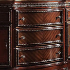 Commode 69 po Chêne Miel - : Style Vintage, 5 Tiroirs et Placards