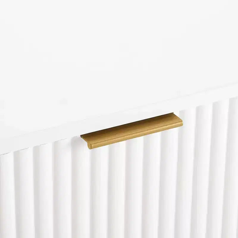 Table de chevet blanche à 2 tiroirs : Table de chevet moderne en MDF avec glissières métalliques, rangement