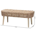 Banc décoratif naturel (Gris)