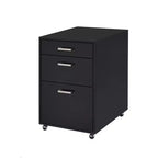 Acme Furniture Coleen File Cabinets Black High Gloss/Chrome Finish