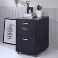 Classeur — Noir brillant/Finition chrome