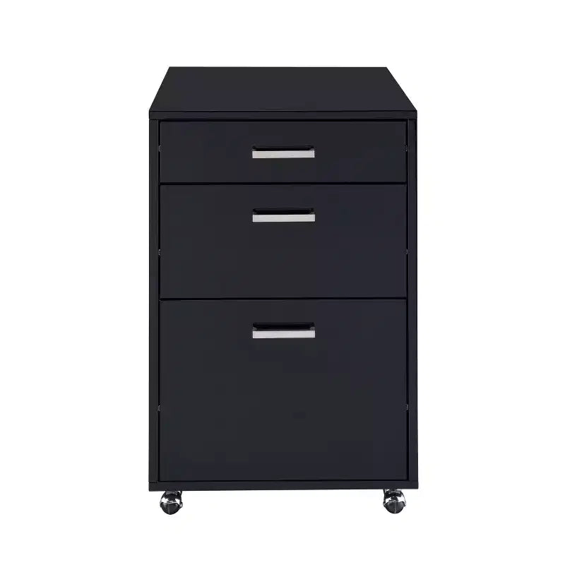 Classeur — Noir brillant/Finition chrome