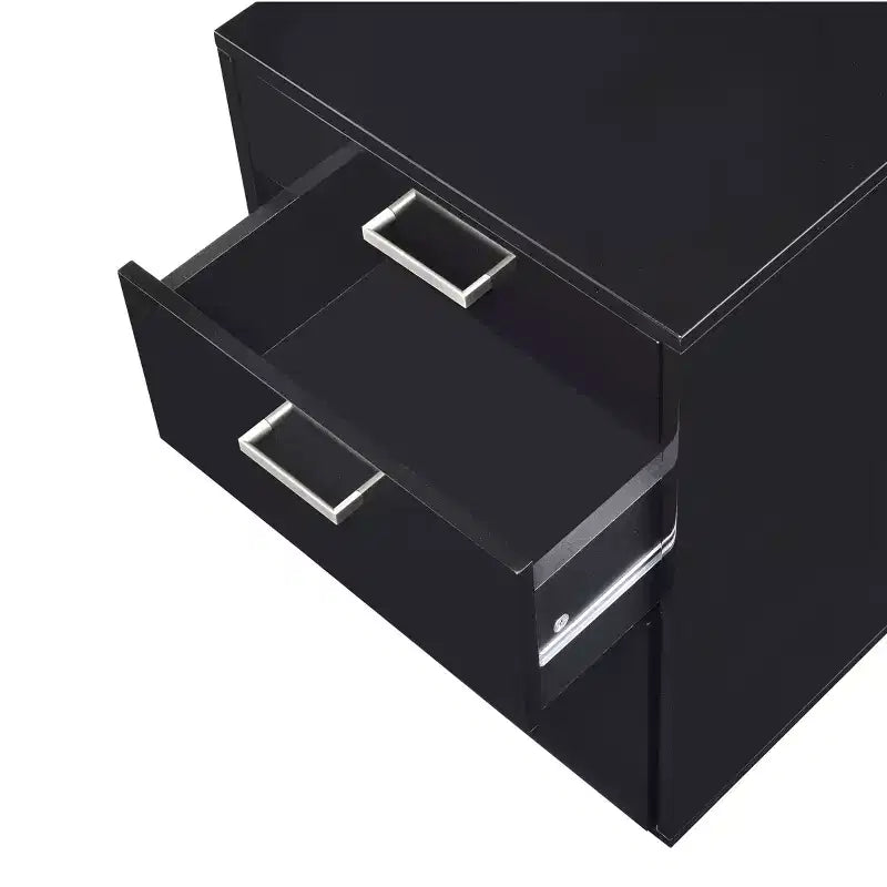 Classeur — Noir brillant/Finition chrome