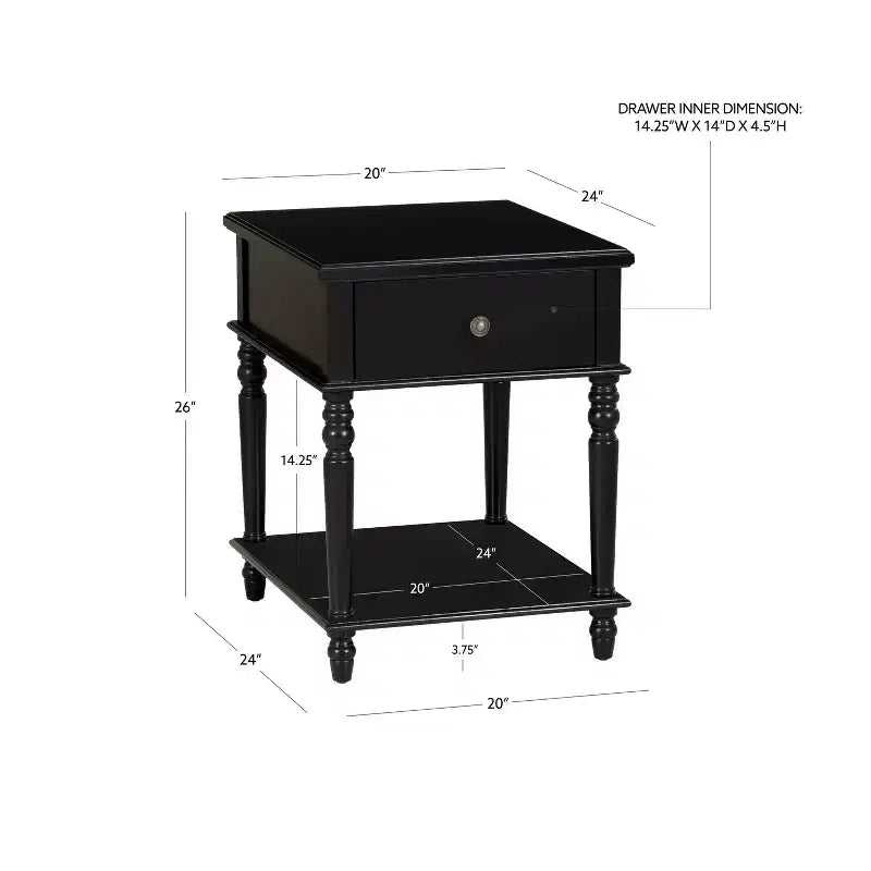 Table d'appoint noire