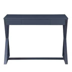 Console 42 po au fini noir – : Bois de peuplier anthracite, tiroir de rangement