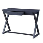 Console 42 po au fini noir – : Bois de peuplier anthracite, tiroir de rangement