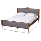 Lit plateforme en bois : design du milieu du siècle, rembourré en mousse, pas besoin de sommier tapissier.