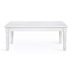 Banc rectangulaire en bois, 42x14x19, blanc