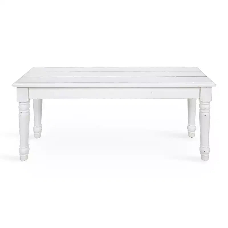 Banc rectangulaire en bois, 42x14x19, blanc