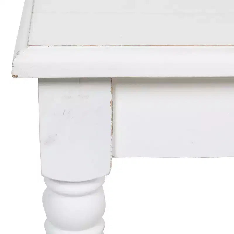 Banc rectangulaire en bois, 42x14x19, blanc