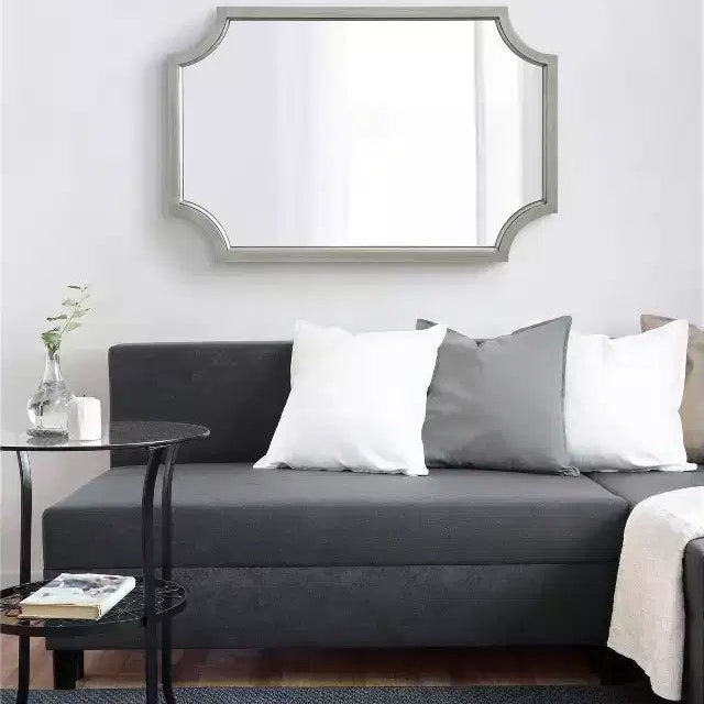 Miroir en MDF festonné, 24x36, Argent