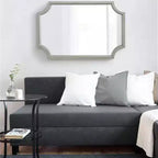 Miroir en MDF festonné, 24x36, Argent