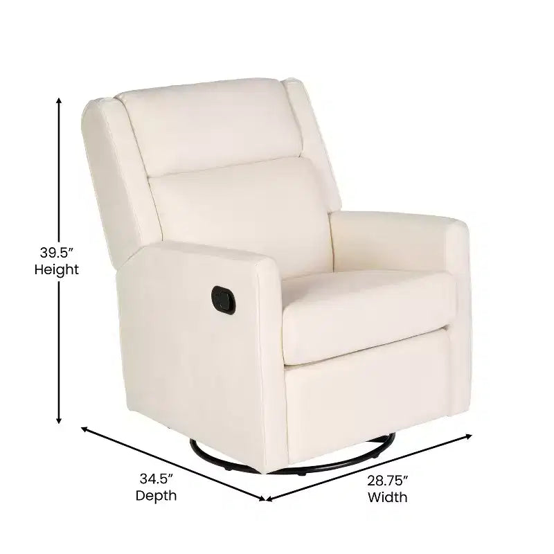 Fauteuil relax pivotant et à bascule 3-en-1 manuel traditionnel