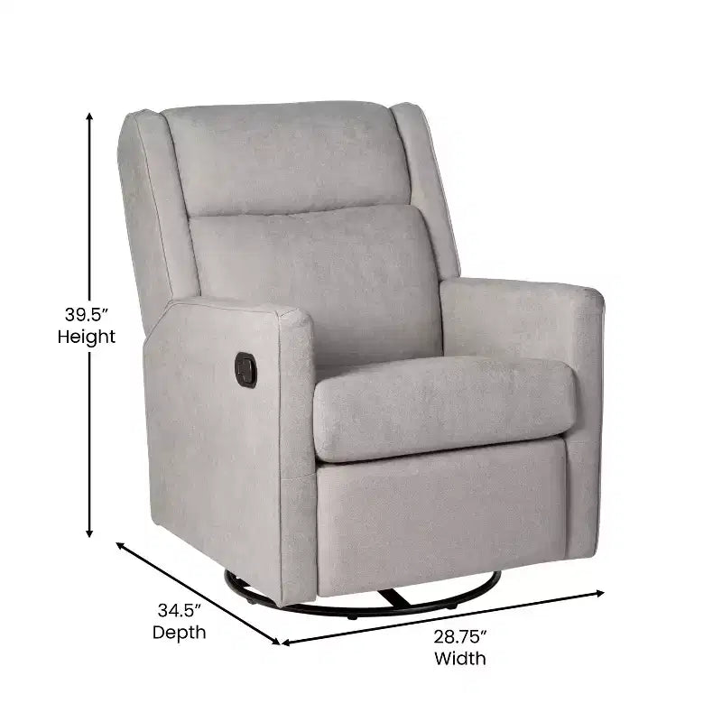 Fauteuil relax pivotant et à bascule 3-en-1 manuel traditionnel