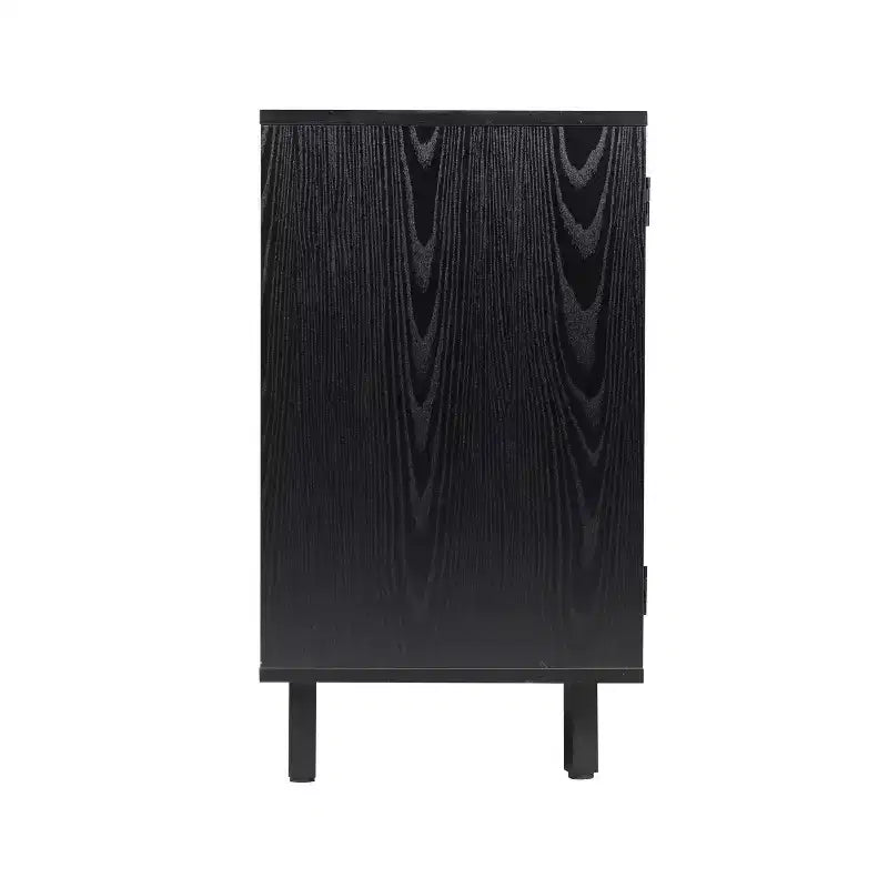 Bar classique et meuble d'appoint avec armoire à porte unique de style Shaker avec rangement suspendu pour verres et étagères ouvertes pour bouteilles