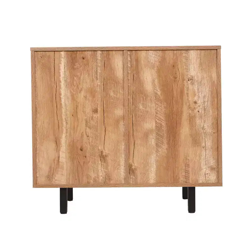 Bar classique et meuble d'appoint avec armoire à porte unique de style Shaker avec rangement suspendu pour verres et étagères ouvertes pour bouteilles