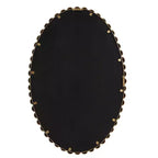 Miroir mural ovale à perles 20 x 30 feuille d'or