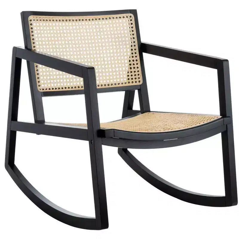 Fauteuil à bascule en rotin